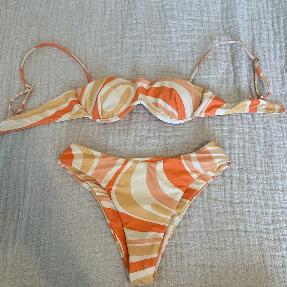 Orange Aurelle bikini set